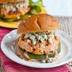 Buffalo Blue Cheese Chicken Burgers