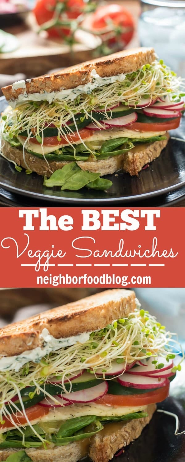 The Best Veggie Sandwiches with Herbed Cream Cheese | NeighborFood