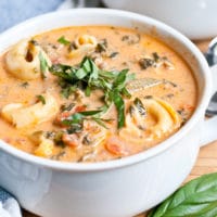 Chicken Sausage Tortellini Soup