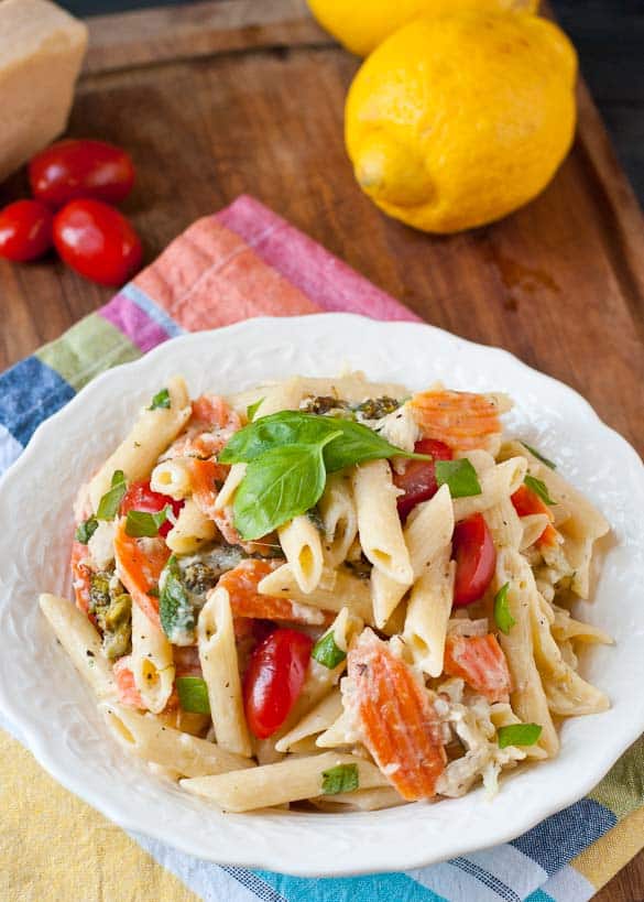 Parmesan Pasta Primavera | Neighborfoodblog.com