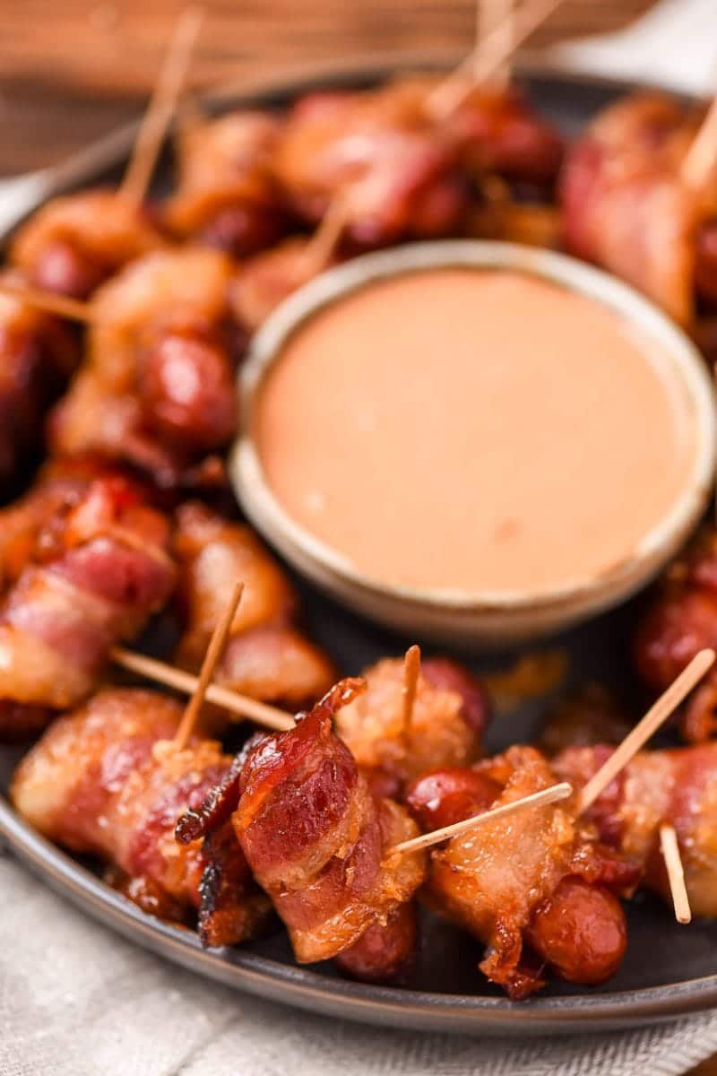 Meat Candy (Bacon Wrapped Smokies)