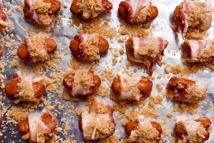 Meat Candy (Bacon Wrapped Smokies)