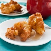 Apple Fritters With Brown Butter Glaze
