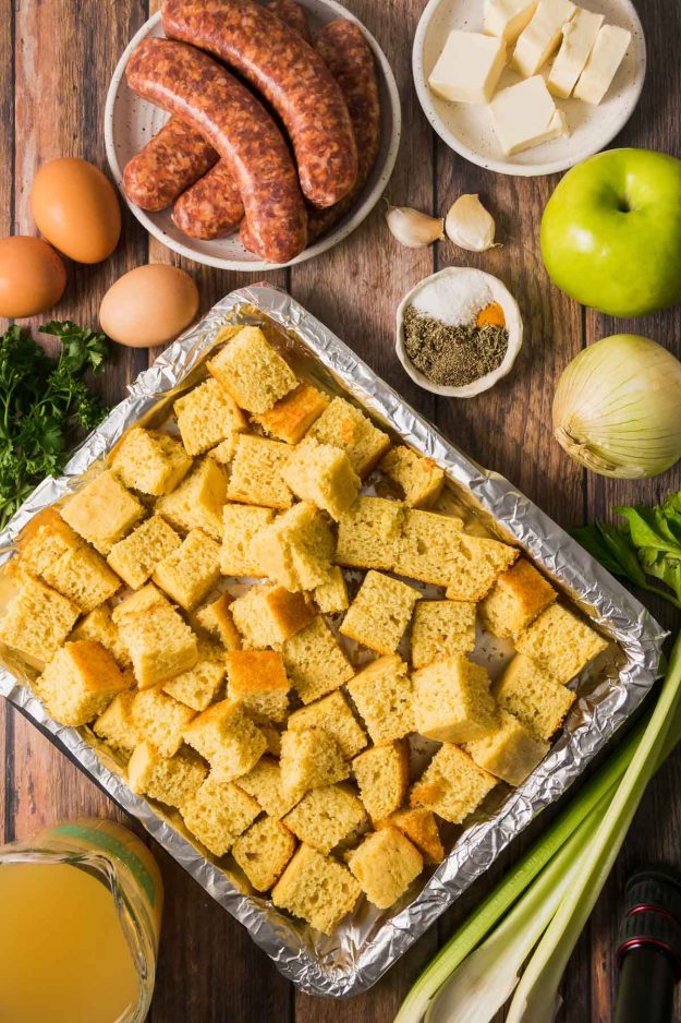 Gluten Free Cornbread Stuffing with Sausage NeighborFood