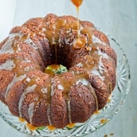 Caramel Banana Bundt Cake