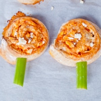 Buffalo Chicken Pizza (On a Stick!) for Superbowl