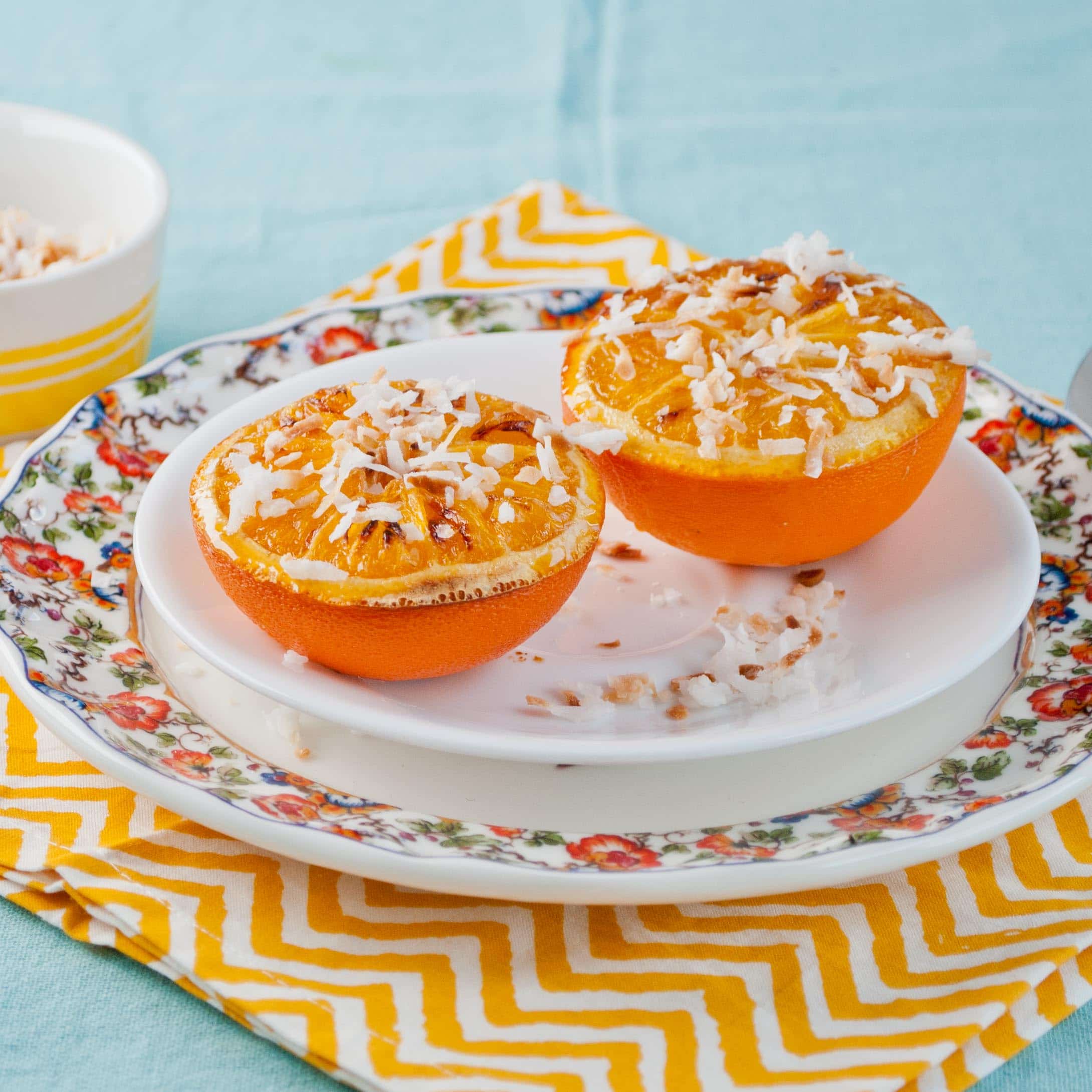Broiled Oranges with Toasted Coconut