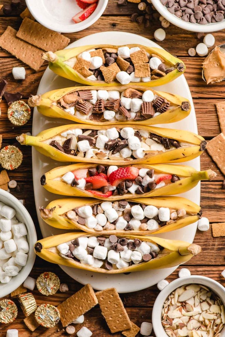Banana Boat Dessert (Campfire, Grill, or Oven!)