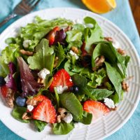 Summer Berry Salad with Walnuts and Goat Cheese