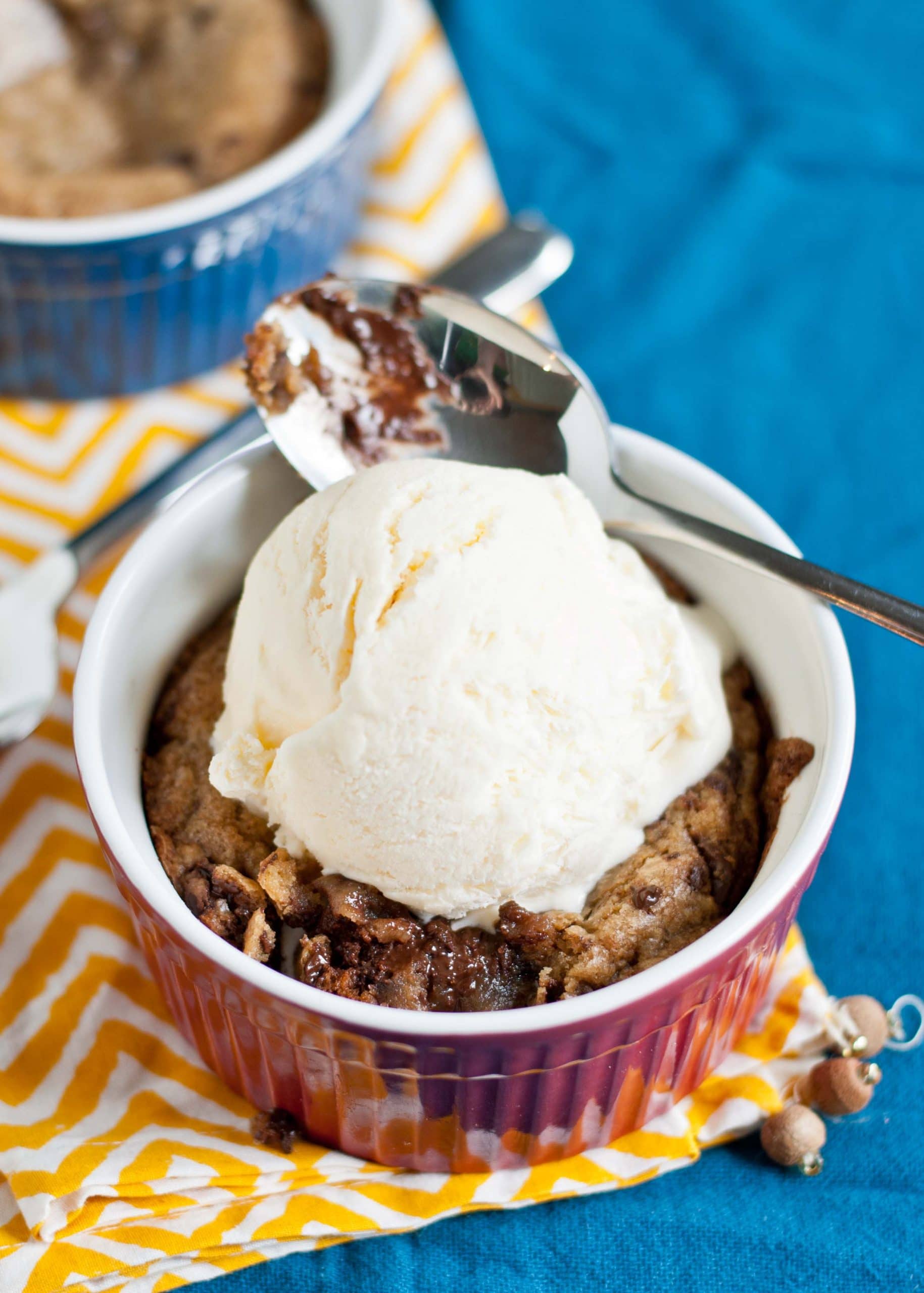 Deep Dish Chocolate Chip Cookie Sundaes | Neighborfoodblog.com