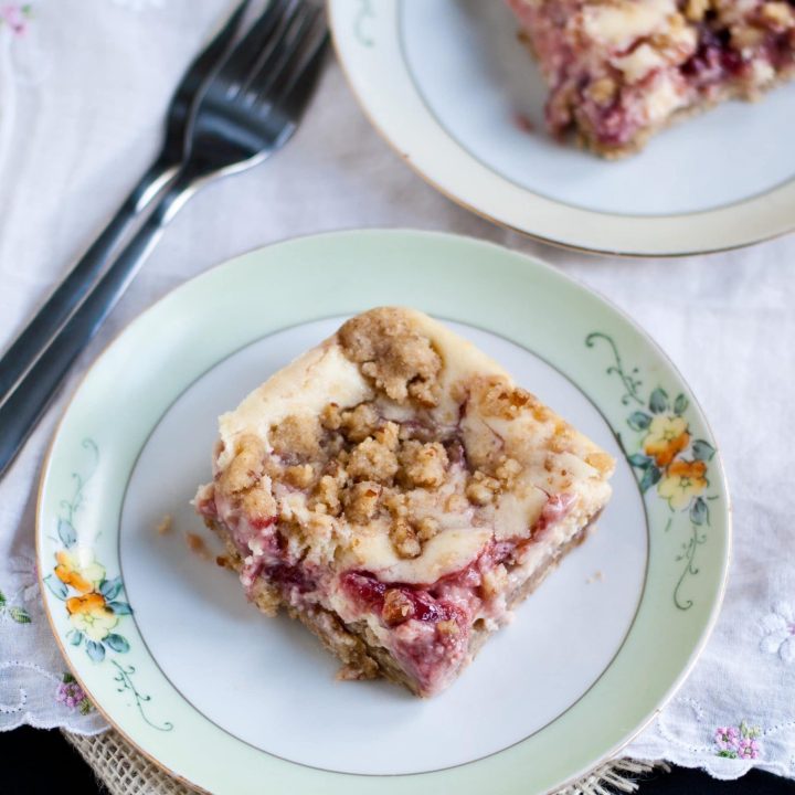 Lemon Raspberry Swirl Cheesecake Dream Bars