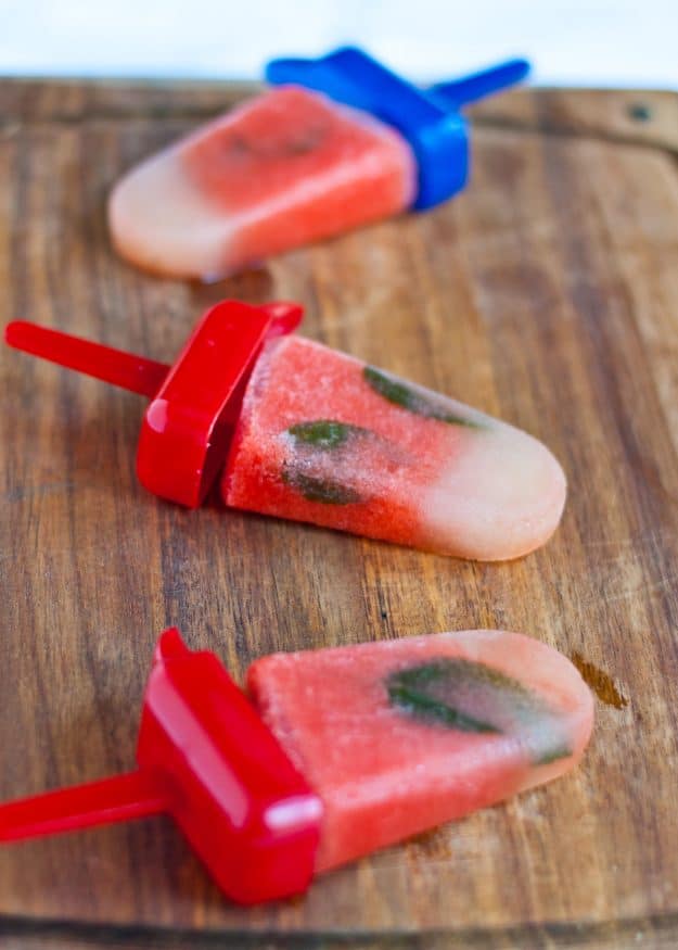 Watermelon Lime Mint Popsices | Neighborfoodblog.com