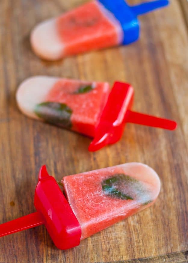 Watermelon Lime Mint Popsicles | Neighborfoodblog.com