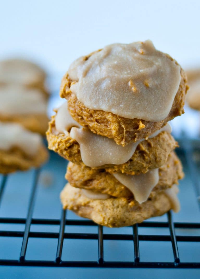 Pumpkin Cookies with Penuche Frosting