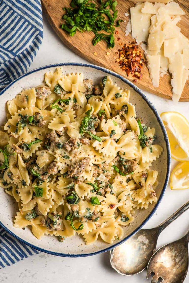 Creamy Italian Sausage Pasta with Kale NeighborFood