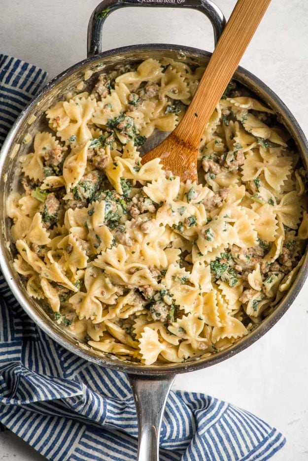 Creamy Italian Sausage Pasta with Kale NeighborFood