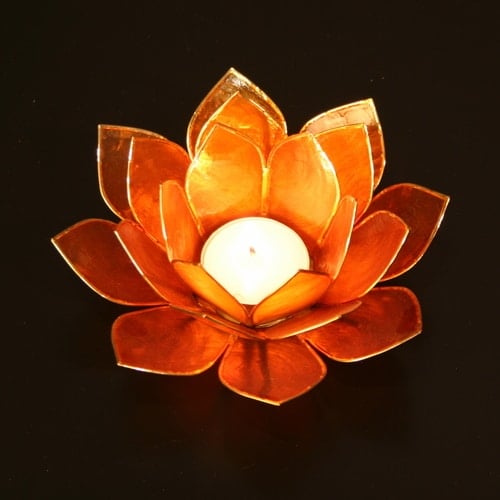 lotus flower candle from Fair and Square Imports