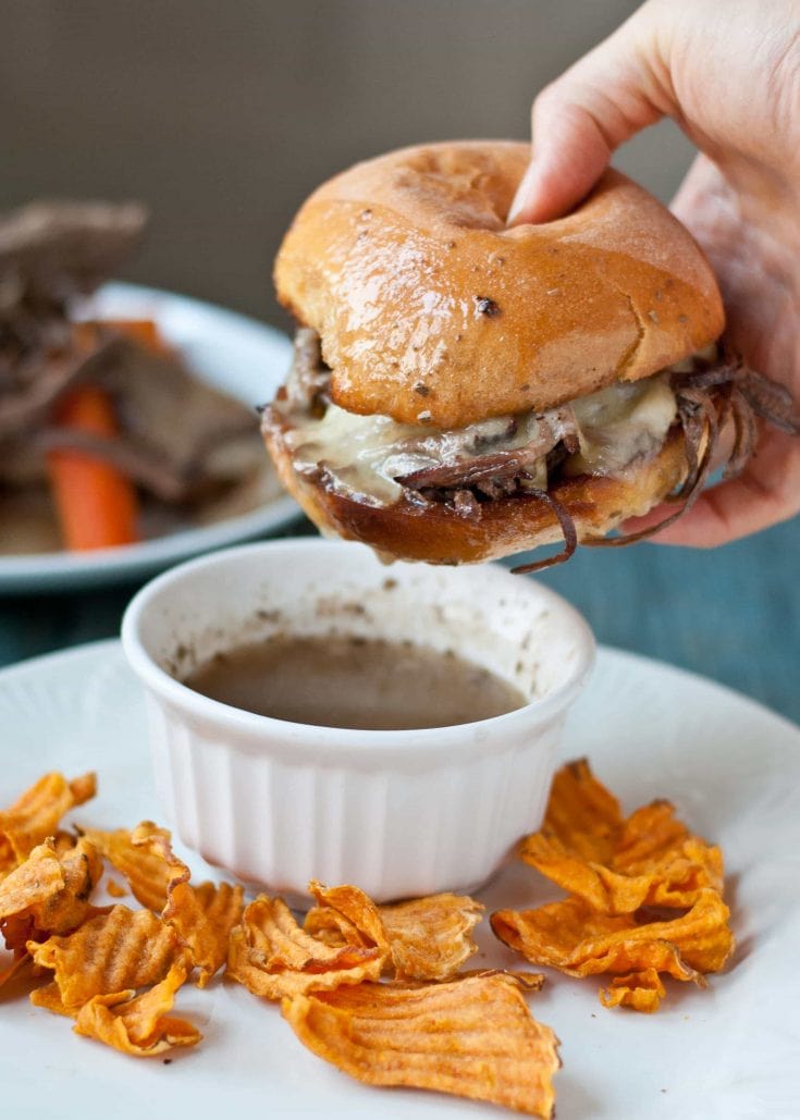 Slow Cooker Beef Brisket French Dip Sandwiches NeighborFood