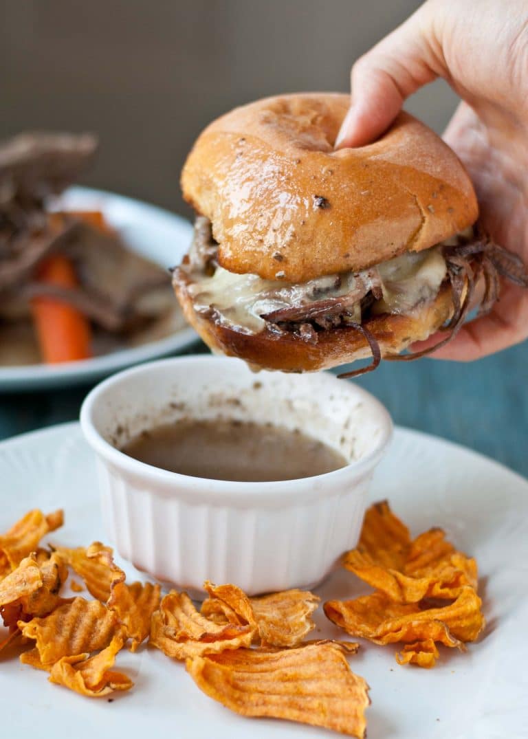 Slow Cooker Beef Brisket French Dip Sandwiches NeighborFood
