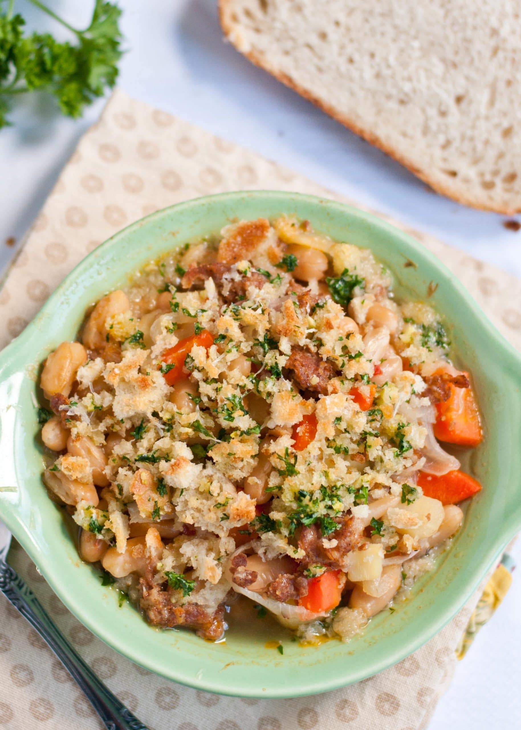 Cozy Cassoulet with Herbed Breadcrumb Topping