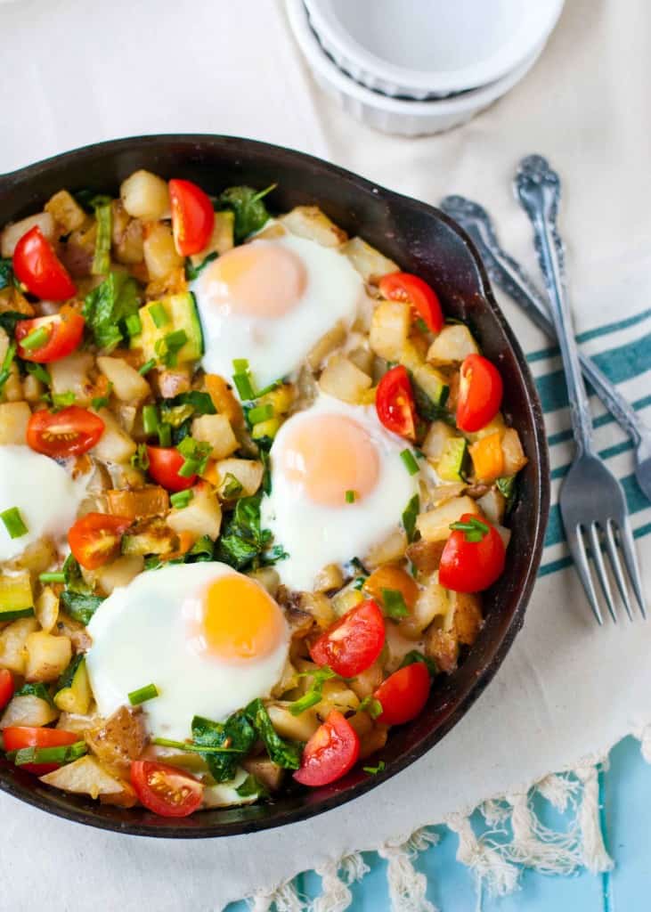 Red Potato, Bell Pepper, and Spinach Breakfast Hash | Neighborfood