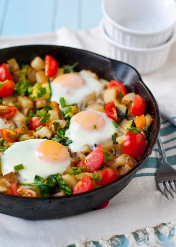 Red Potato Hash with Bell Peppers and Spinach | Neighborfood