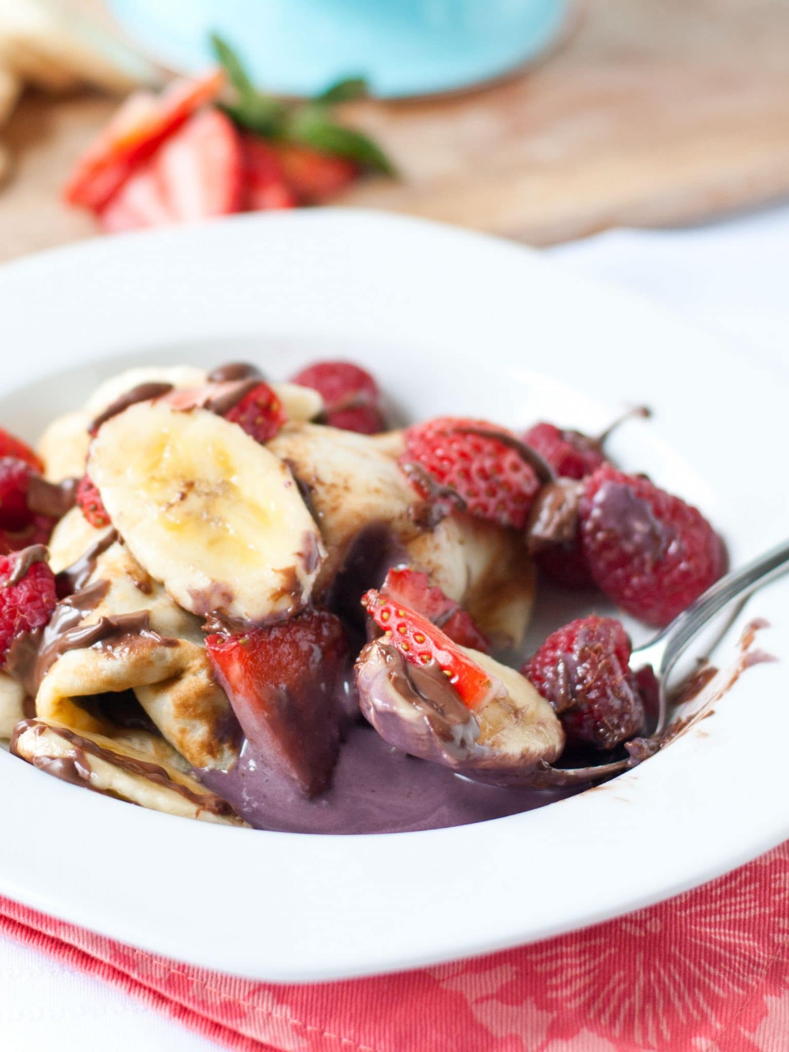 Ice Cream Stuffed Crepes with Strawberries and Nutella Neighborfood