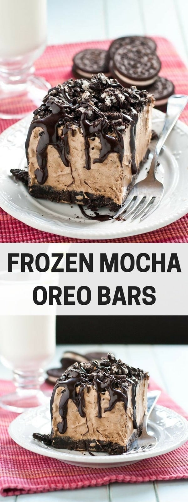 These Frozen Mocha Oreo Bars are a great summer dessert loaded with rich chocolate and coffee flavor!