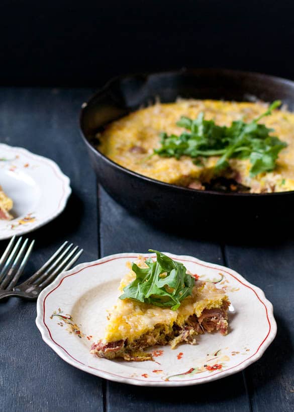 Ham, Leek, and Arugula Frittata | Neighborfoodblog.com