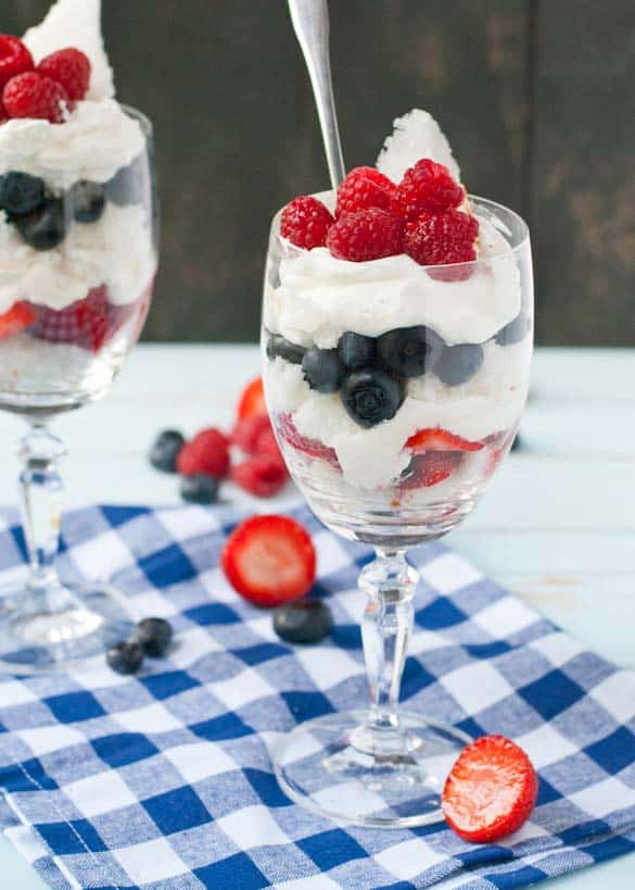 Berry Angel Food Cake Parfaits-- A super easy, light dessert you can make all summer long.