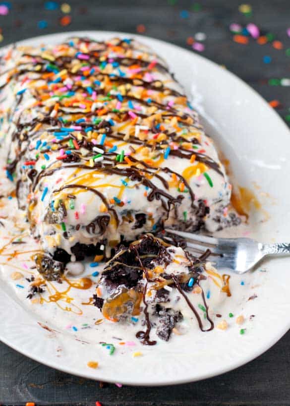 Ultimate Brownie Ice Cream Sundae Cake
