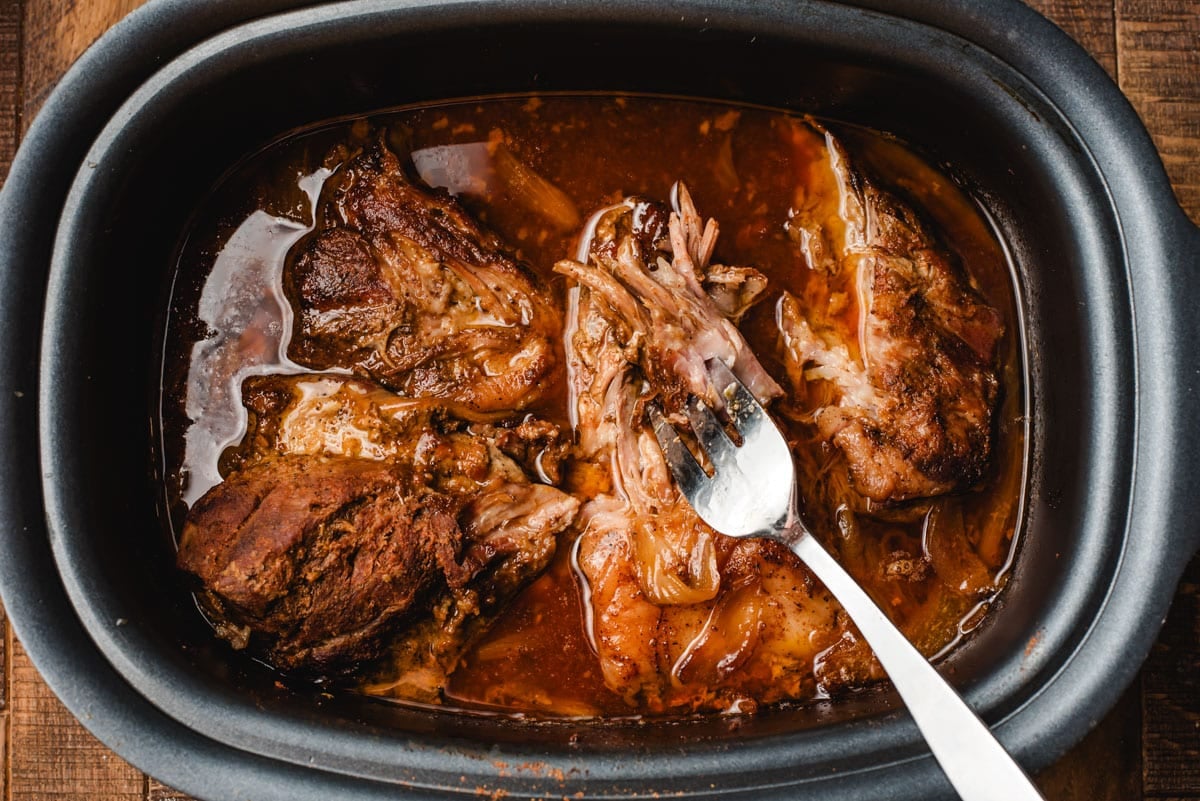 Crock pot sweet and spicy pulled pork.