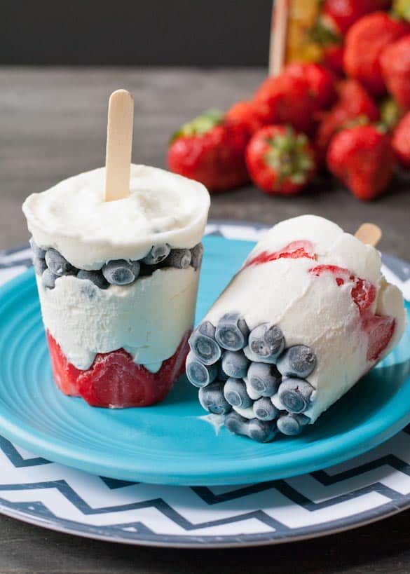 Fourth of July White Chocolate Pudding Pops