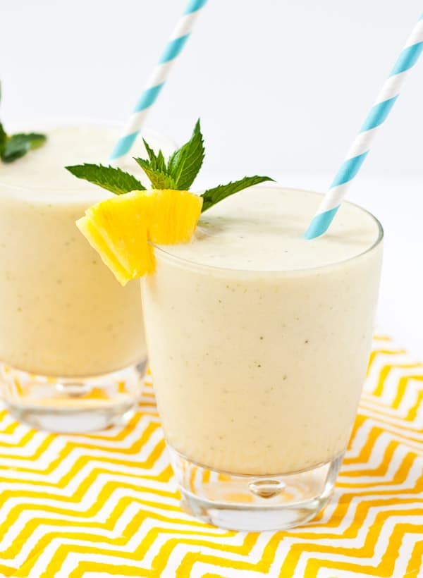 Pineapple and mint make the ultimate refreshing summer smoothie.