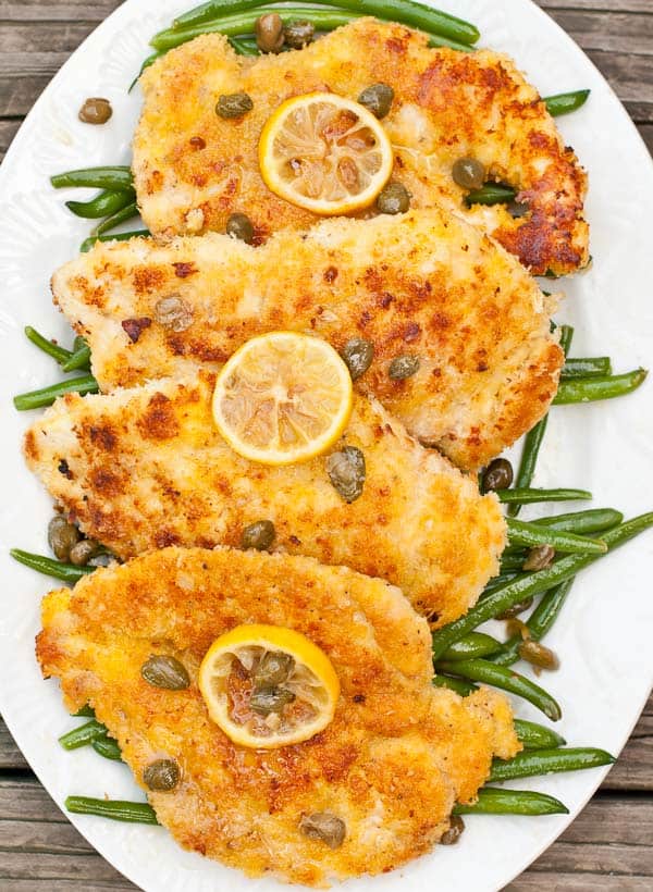 Panko Crusted Chicken Piccata is easy enough for a weeknight but fancy enough for a dinner party.