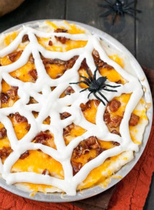 Loaded Mashed Potato Spider Web Casserole