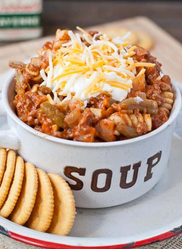 This Green Bean Chili is a family favorite! Easy comfort food for a fall night.