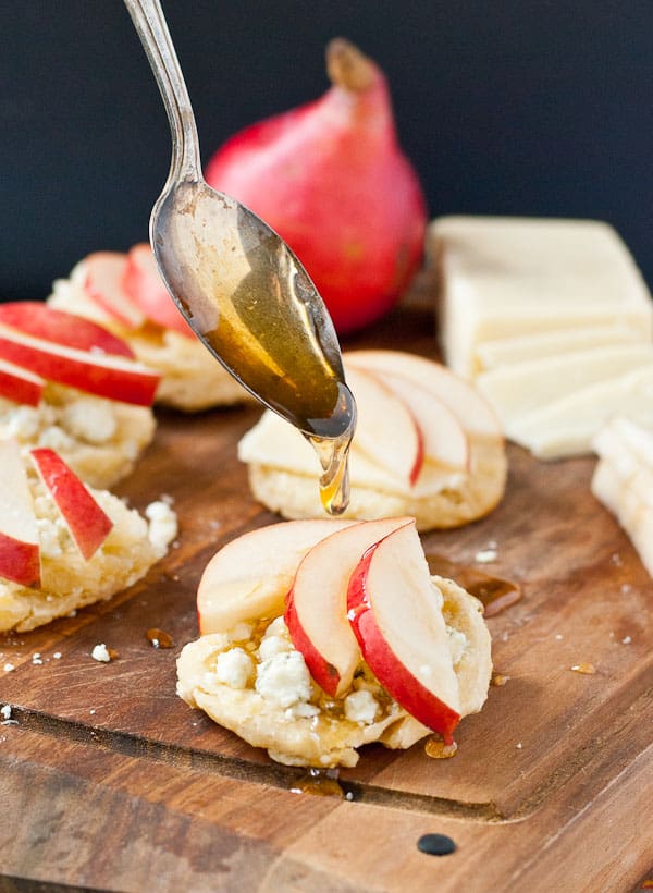 Pear, Honey, and Cheese Biscuits are an easy appetizer perfect for fall. 