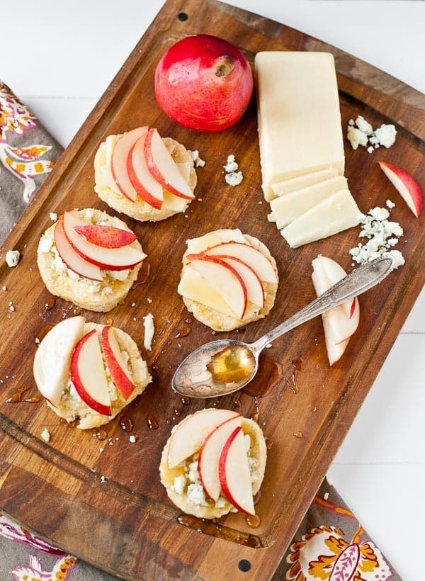 Need an easy fall appetizer? Try these Pear, Honey, and Cheddar Biscuits.