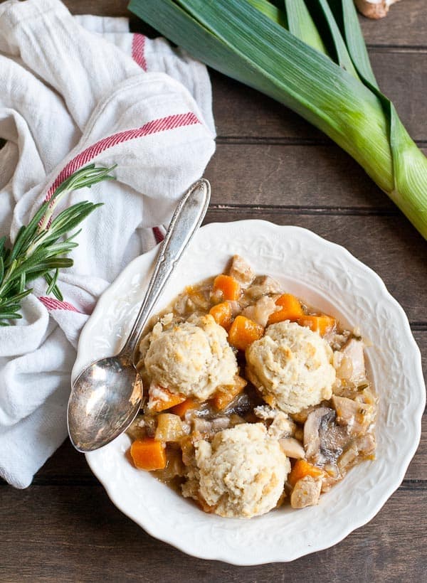 This Chicken, Butternut Squash, and Biscuit Casserole is just one more reason to love fall. 