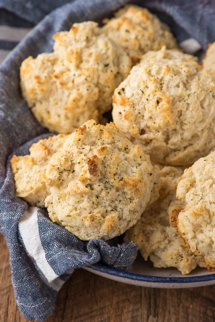 bowl of easy drop biscuits