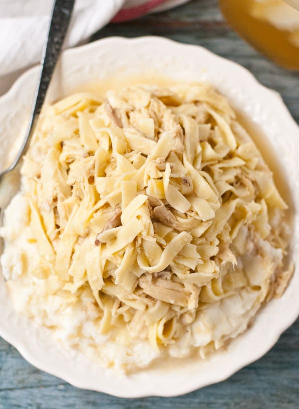 You'll want to curl up with a giant bowl of these Homemade Amish Chicken and Noodles.