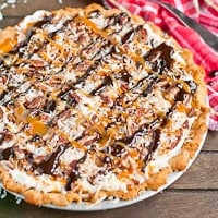 Coconut Pecan Turtle Cream Cheese Pie