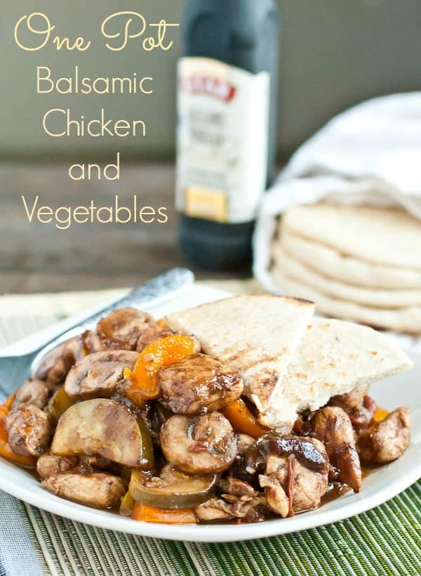 One Pot Balsamic Chicken and Vegetables is a healthy 20 minute meal for busy weeknights. 