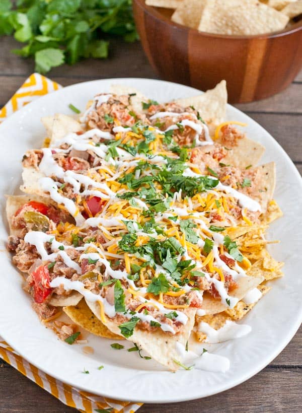 Slow Cooker Chicken Chilaquiles are an easy recipe that feeds a crowd!