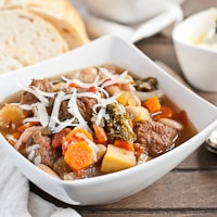 Slow Cooker Meatball Minestrone