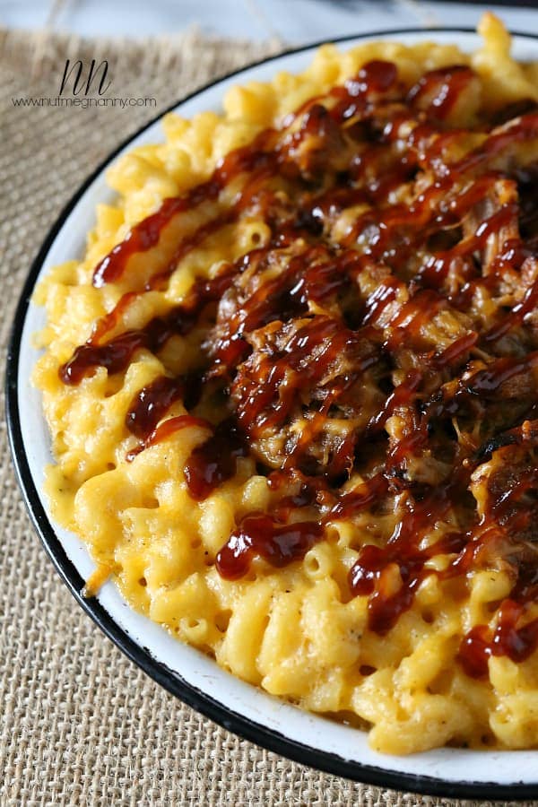 slow cooker pulled pork mac from nutmeg nanny