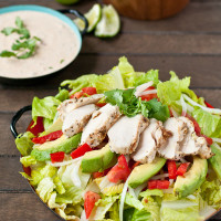 Healthier Chicken Taco Salad from neighborfoodblog.com