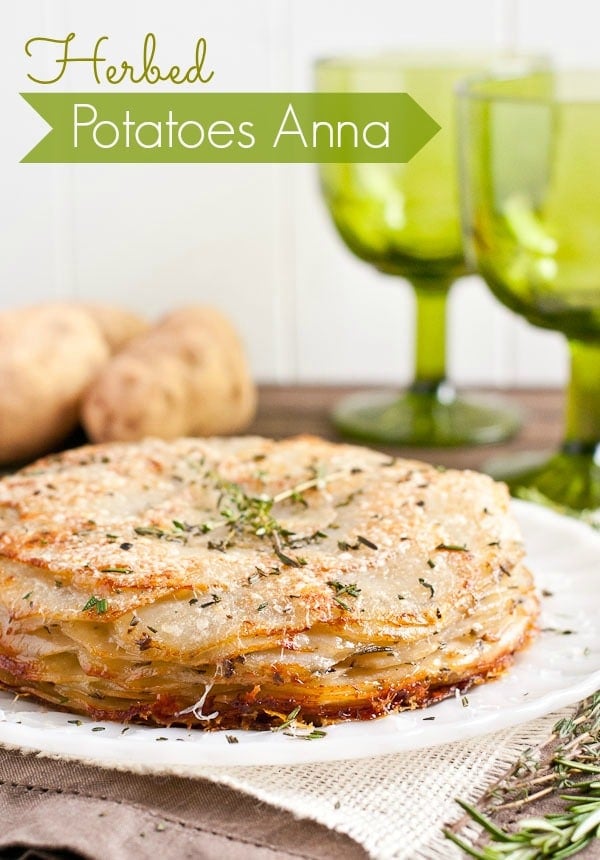 This Herbed Potatoes Anna Recipe is the perfect holiday side dish!