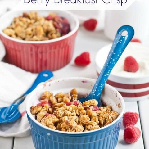 This Healthy Mixed Berry Crisp makes a perfect breakfast or dessert!